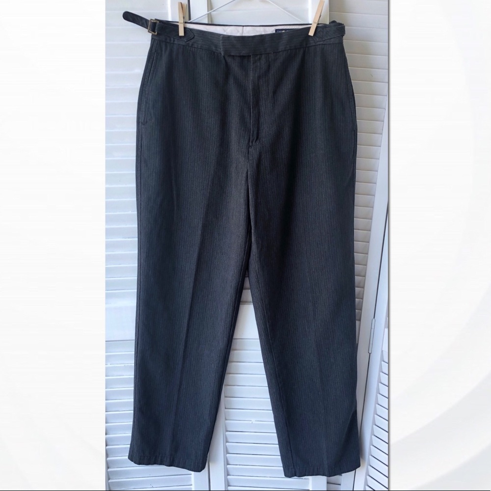 🍭Daniel Cremieux dark Grey pinstriped Pants 33x30